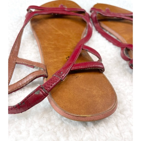 XHILARATION • Red/Tan Greek Sandals - Picture 9 of 16